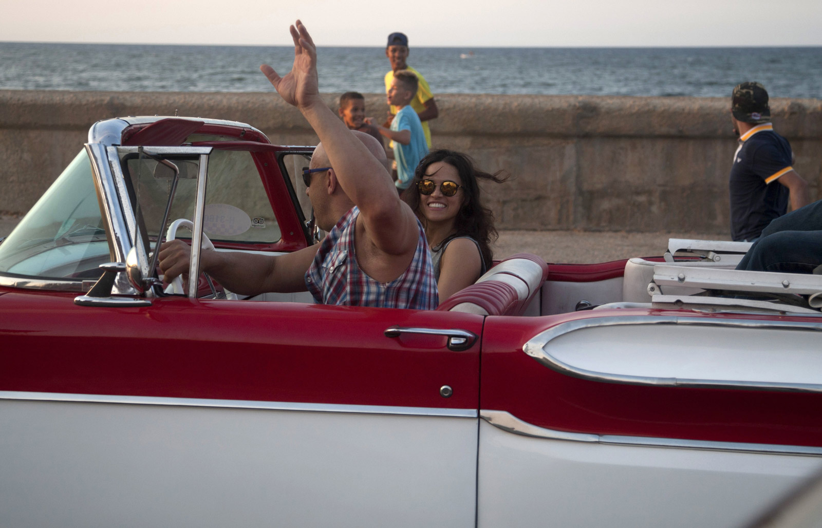 Michelle Rodríguez y Vin Diesel en Cuba