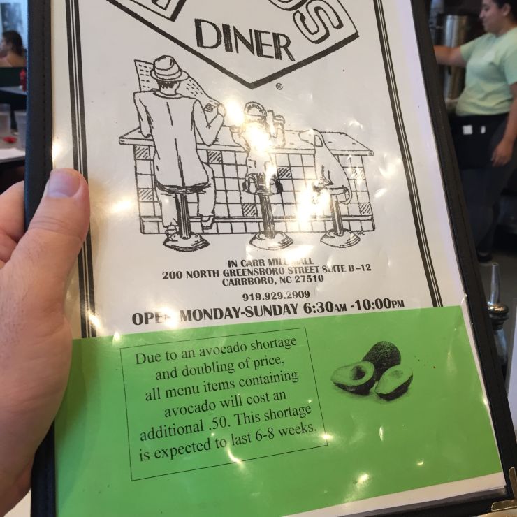 Un restaurante en North Carolina incrementó los precios de sus platillos preparados con aguacate. (Foto: Tim Rogers)