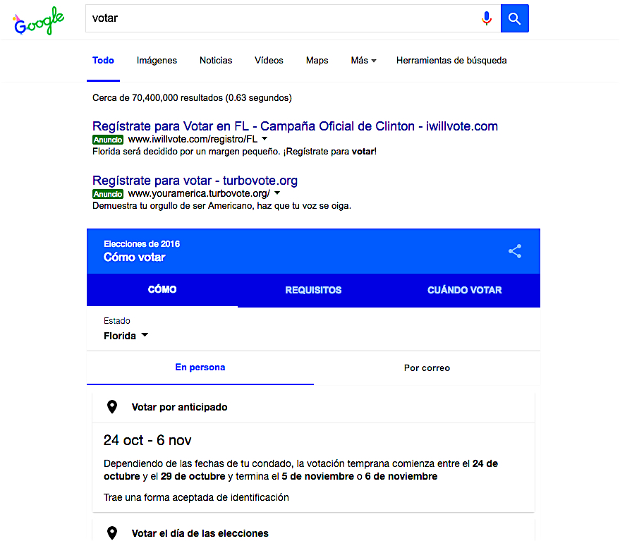 google votar