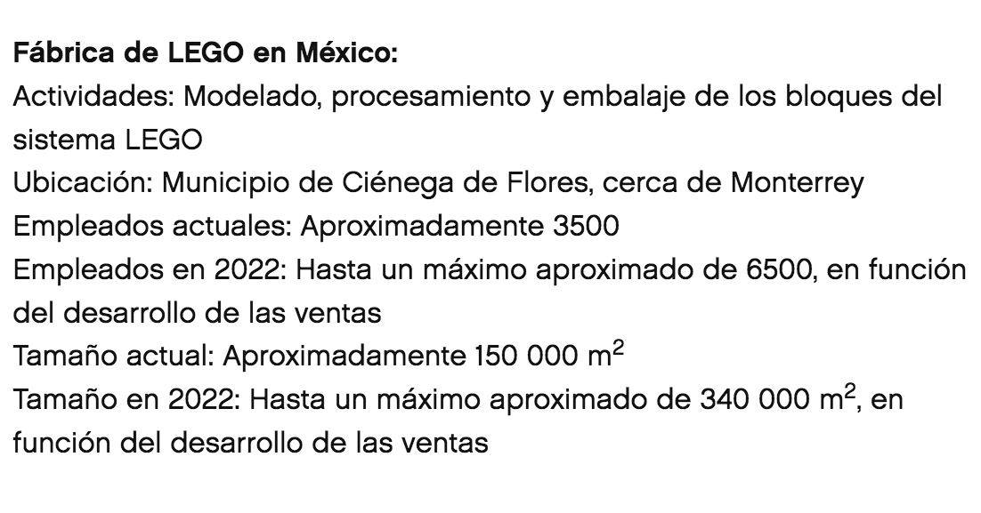 Lego datos lego mexico