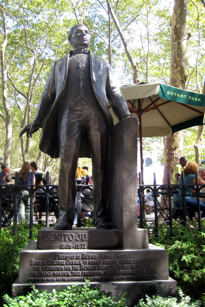 Estatua de Benito Juarez en Nueva York