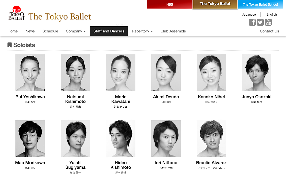 Braulio Alvarez en el ballet de Tokyo.