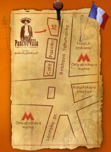 Mapa para llegar al restaurante.