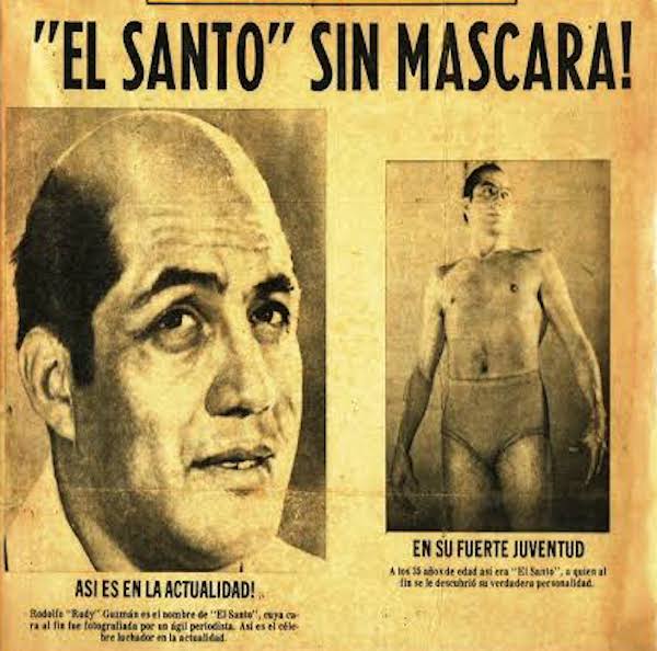 Aquí, un periódico daba cuenta de su rostro en sus inicios en la lucha libre.